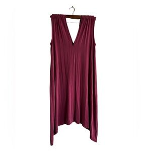 Eri + Ali anthropology‎ oversizes sleeveless dress color burgundy size XS